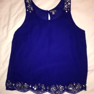 Blue, Diamond tank top
